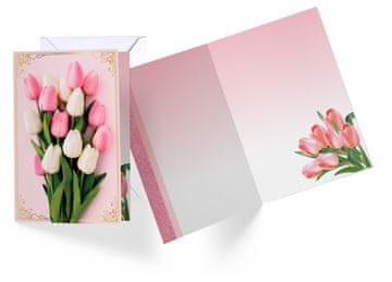 shumee voščilnica + ovojnica TULIPANI PP-2142