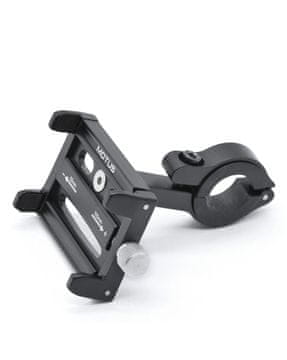 shumee MOTUS črno aluminijasto držalo za telefon za skuterje in kolesa