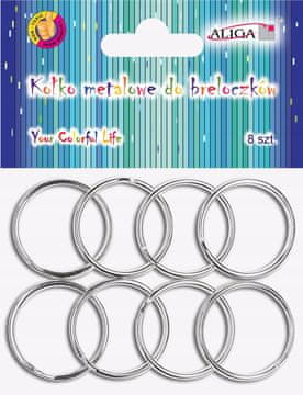 shumee kovinski obročki za ključe 3 cm 8 kosov | PH-6331