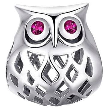 shumee Obesek za Pandora Pink-Eyed Owl S925