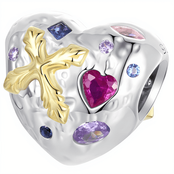 shumee Obeski za Pandora barvit obesek s srcem iz srebra 925 Trusky Charms