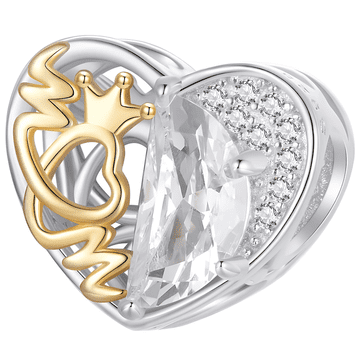 shumee Obeski za Pandora obesek Obesek Srce Mama Kristal Srebro 925 Trusky Obeski