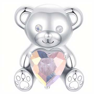 shumee Obeski za Pandora obesek obesek medvedek s srcem srebro 925 Trusky Charms
