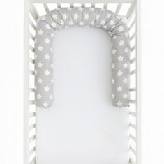 shumee Minky blazina za otroško posteljico na kolesih 200 cm - siva medenjakica