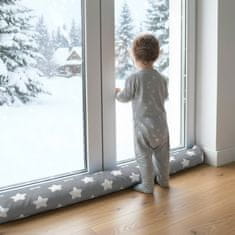 shumee Minky blazina za otroško posteljico na kolesih 200 cm - siva medenjakica