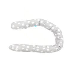 shumee Minky blazina za otroško posteljico na kolesih 200 cm - siva medenjakica