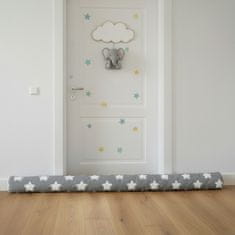 shumee Minky blazina za otroško posteljico na kolesih 200 cm - siva medenjakica