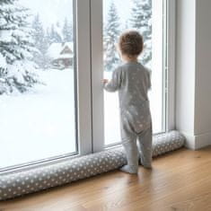 shumee Minky blazina za otroško posteljico na kolesih 200 cm - sive pike