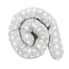 shumee Minky blazina za otroško posteljico na kolesih 200 cm - sive pike