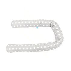 shumee Minky blazina za otroško posteljico na kolesih 200 cm - sive pike