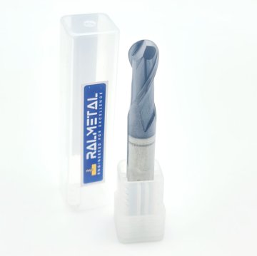 shumee VHM kroglični rezkar - Fi10 R5 x 20 x 75 mm - 45 HRC