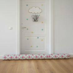 shumee Minky blazina za otroško posteljico na kolesih 200 cm - roza srčki