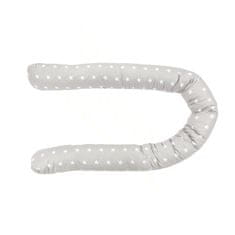 shumee Minky blazina za otroško posteljico na kolesih 200 cm - sive zvezdice