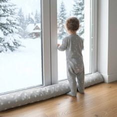 shumee Minky blazina za otroško posteljico na kolesih 200 cm - sive zvezdice