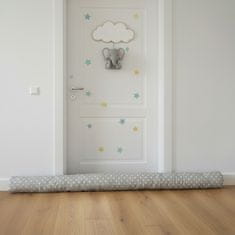 shumee Minky blazina za otroško posteljico na kolesih 200 cm - sive zvezdice