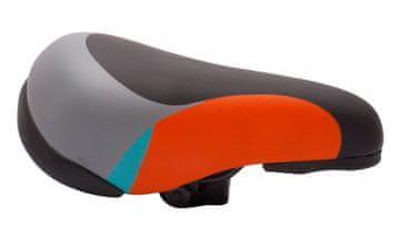 shumee Otroški mehak športni sedež za kolo 12-16 palcev, črne in oranžne barve