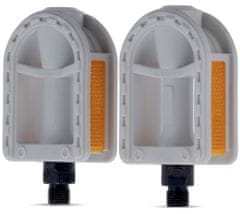 shumee Pedala za kolo s platformo MTB City 12-16 palcev, lahka plastika, siva