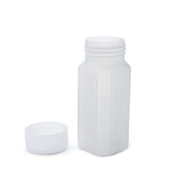 shumee Steklenica, posoda za vzorce s pokrovčkom, trda plastika HDPE 85x34 bela