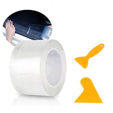 shumee PPF prozoren zaščitni trak za pragove kljuk vrat, lak, folija 5 cm x 10 m