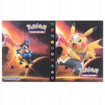 shumee 3D ZBIRATELJSKI ALBUM POKEMON KNJIŽICA ZA 240 KARTIC PIKACHU LUCARIO