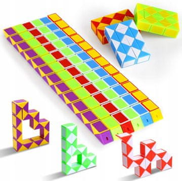 shumee ČAROBNA UGANKA SPRETNOSTNA IGRA LOGIČNA UGANKA BARVITA KAČA 12 KOSOV