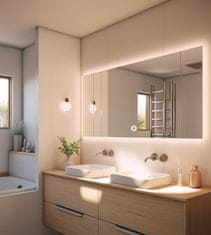 shumee LED osvetljeno ogledalo 100x80 vodoodporno IP65 s stikalom na dotik