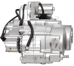 shumee 139FMB horizontalni motor, 50cc 4T, 4-stopenjski ročni, srebrne barve