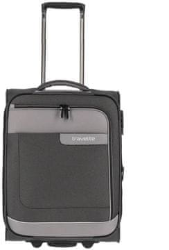 Travelite Kovček za v kabino velikosti S 55 cm TRAVELITE VIA 2 kolesi sivo-črn