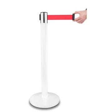 shumee Premium zaporni stebriček, bel z rdečim trakom