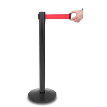 shumee Premium zaporni stebriček, črn z rdečim trakom