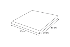 shumee 80 cm mizna plošča Sonoma