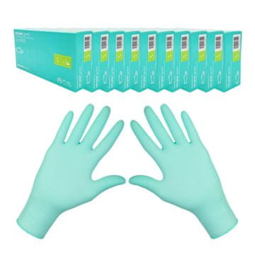 shumee Mercator Nitrylex Green nitrilne rokavice S zelene 100 kosov v kartonu 10 kosov