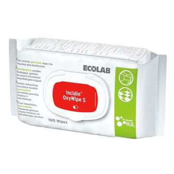 shumee Brezalkoholni robčki za čiščenje in razkuževanje površin Incidin OxyWipe S, 100 kosov v tekočem pakiranju