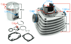 Moretti Cilinder za 125cc WSK 125 motocikel