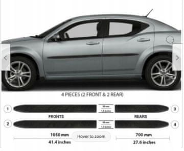 shumee Dodge Avneger - ČRNE obloge stranskih vrat