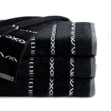 shumee Brisača Gino 50x90 črna 550g 100% bombaž