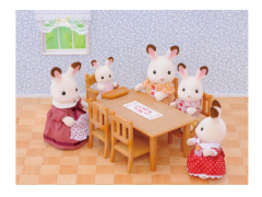 shumee Sylvanian Families 4506 Jedilni komplet miza in stoli 3+