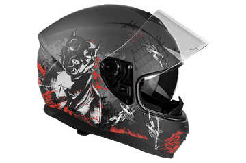 shumee Moto čelada LAZER VERTIGO EVO Pitbull (sivo-bela) XL