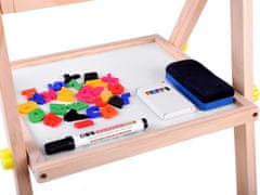 shumee Lesena magnetna tabla za pisanje s kredo, 3 v 1, stojalo, flomastri s kredo TA0096