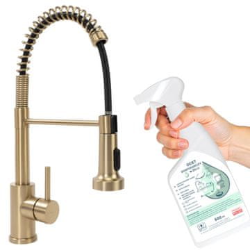 shumee COLIN REA samostoječa kuhinjska pipa, brušeno zlato + gospodinjski kis