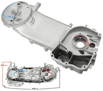 Moretti Levi ohišje motorja Falcon 125