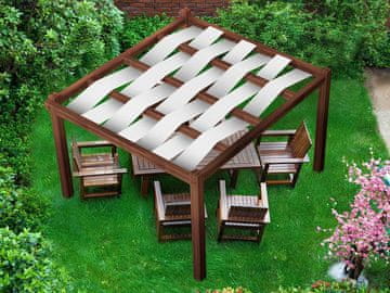 shumee Vodoodporni pas za paviljon 0,4x5 bel