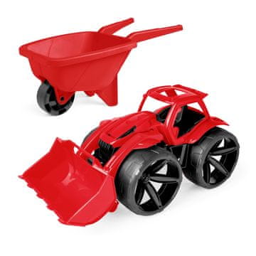 shumee Wader 64501 - Buldožer Maximus Red + samokolnica