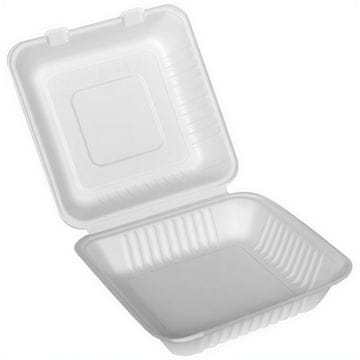 shumee Jedilni list iz sladkornega trsa, nerazdeljen, 1500 ml, 23 x 23 x 8 cm, 50 kosov.