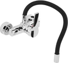 shumee Črna fleksibilna stenska armatura za umivalnik 75670 FALA