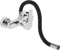 shumee Črna fleksibilna stenska armatura za umivalnik 75670 FALA