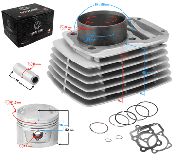 shumee Moretti cilinder za motocikel 4T CG 150cc 162FMI sw.15 mm