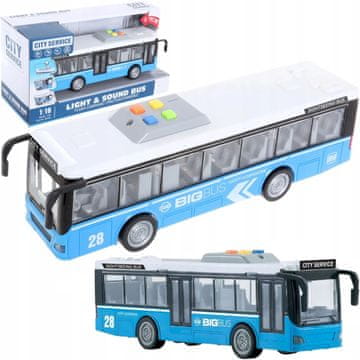 shumee Velik mestni avtobus z odpirajočimi se vrati, zvoki, lučmi WY910B