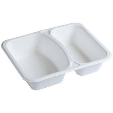shumee Dvodelna zaprta posoda iz sladkornega trsa 22,7 x 17,8 x 5 cm 50 kosov.