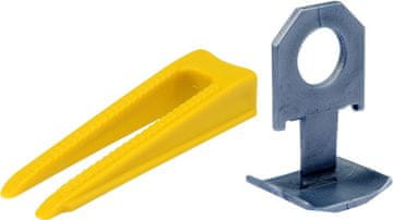 shumee Sistem za niveliranje ploščic - komplet 100 klinov in 300 sponk 04692 VOREL